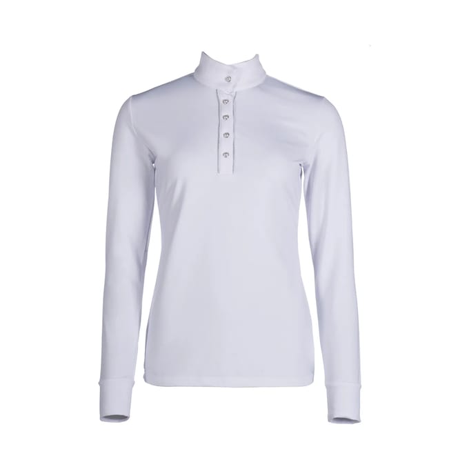 Dames wedstrijdpolo met lange mouwen HKM Emilia