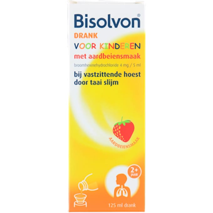 Bisolvon Drank Voor Kinderen Aardbeiensmaak - 1 x 125 ml