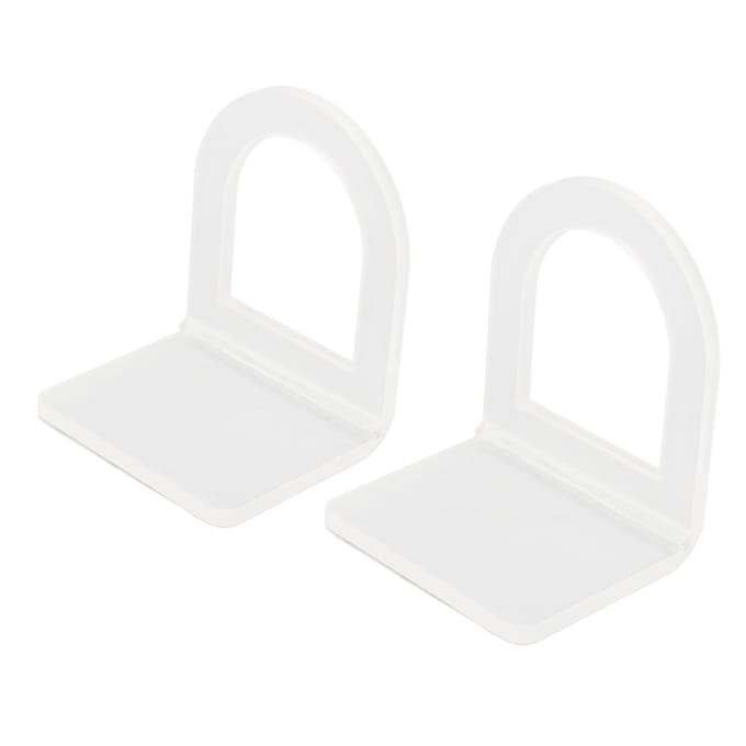 2 STUKS Acryl Spoelbakborstelhouder Helder Solide Constructie Multifunctioneel Eenvoudige Installatie Schrobborstel white