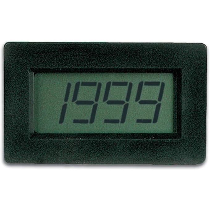 Velleman Digitale LCD Paneelmeter – 3,5-cijferig display, 9 VDC voeding – 68 x 44 cm – Zwart