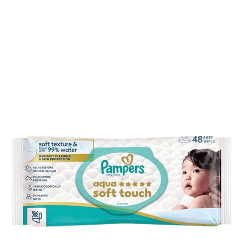 Pampers Aqua Soft Touch Baby Vochtige Doekjes - 48 stuks