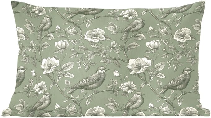 Sierkussens - Kussentjes Woonkamer - 60x40 cm - Klassiek - Botanisch - Groen