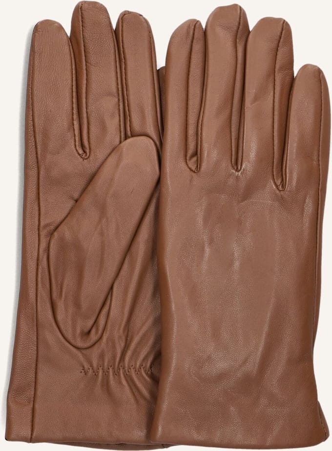 Notre-V Zawb1-198 Handschoenen Dames - Cognac - Maat S/M