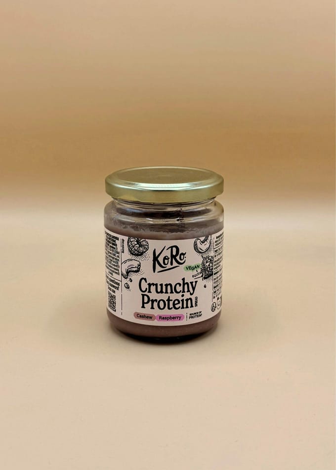 Vegan crunchy proteincrème cashew-framboos 200 g