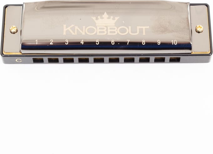Knobbout Mondharmonica C-diatonische 10 gaten, Zwart