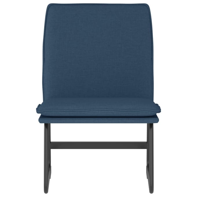 vidaXL - Loungestoel - 52x75x76 - cm - stof - blauw