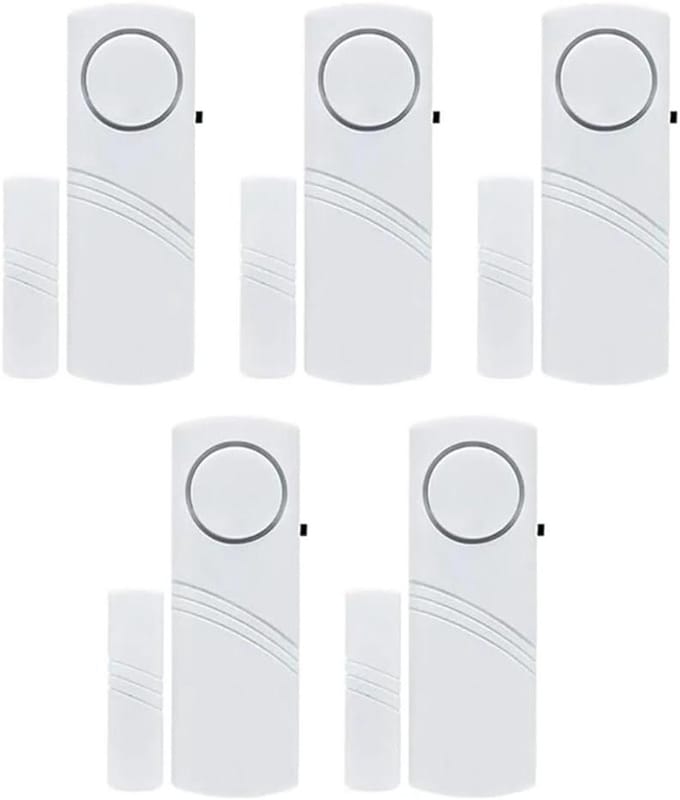 Inbraakalarm Set - Raam Deur Sensor - Huis Beveiligen - Magnetische Aansturing - 5 Stuks - Wit