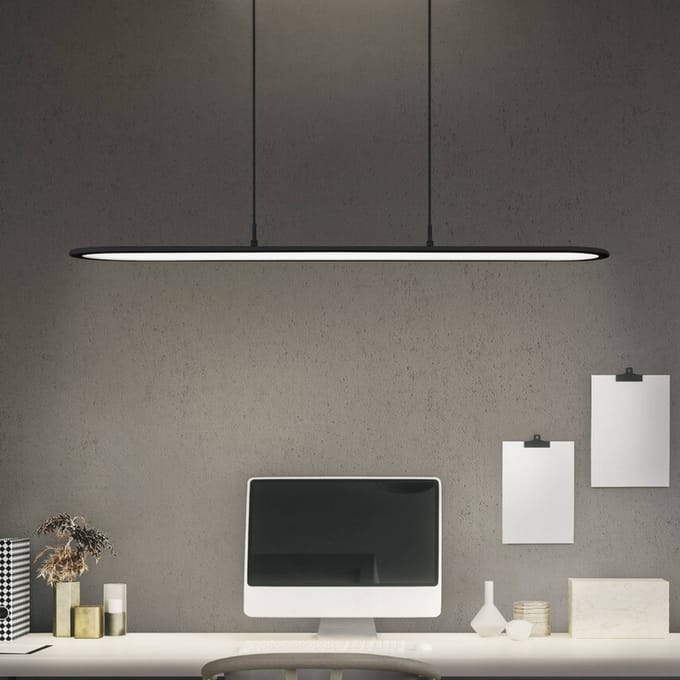 OSRAM LED-pendel Office line paneel Ellipse zwart 940 dimbaar