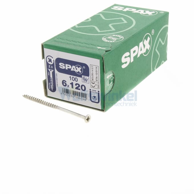 Spaanpl schr vz pk 6.0x120 poz(100) spax