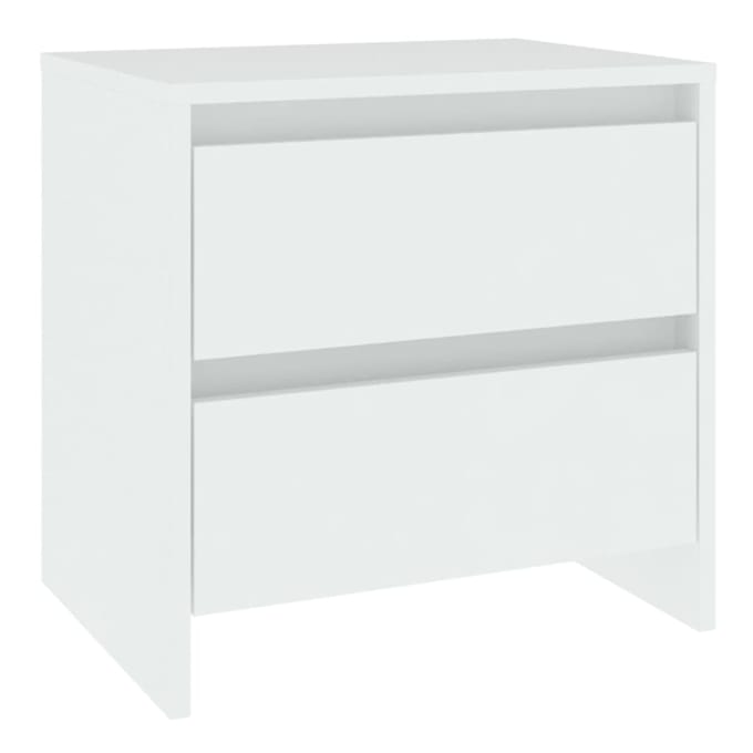 vidaXL - Nachtkastje - 45x34,5x44,5 - cm - bewerkt - hout - wit