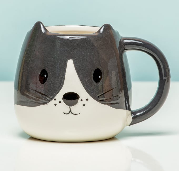 Balvi Kitty mok zwart wit 400 ml