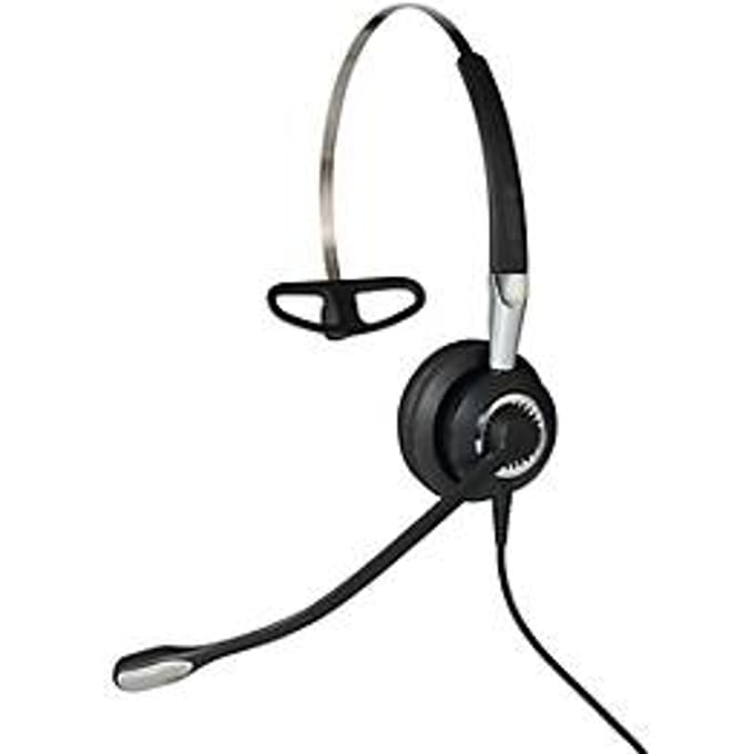 Jabra On-Ear Headset BIZ™ 2400 mono, STD, ruisonderdrukking, QD-kabel, 360° draaibare microfoon, mono