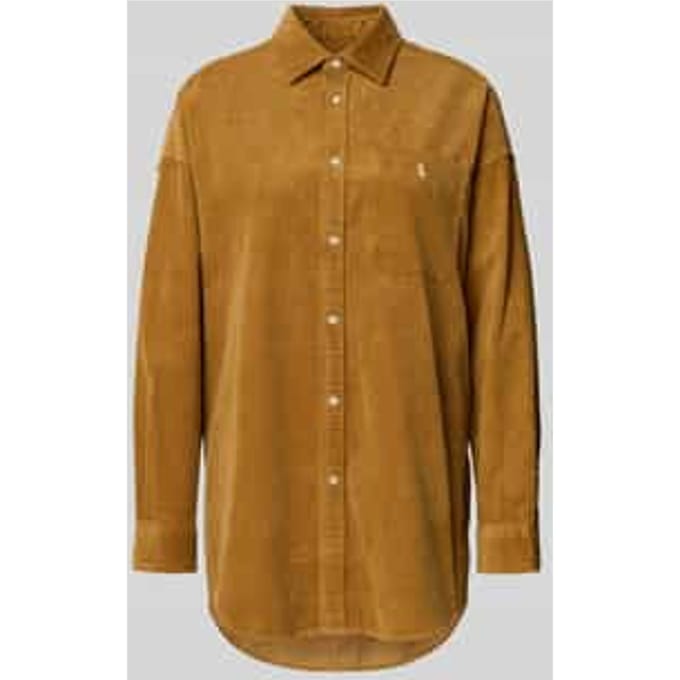Relaxed fit overhemdblouse van corduroy