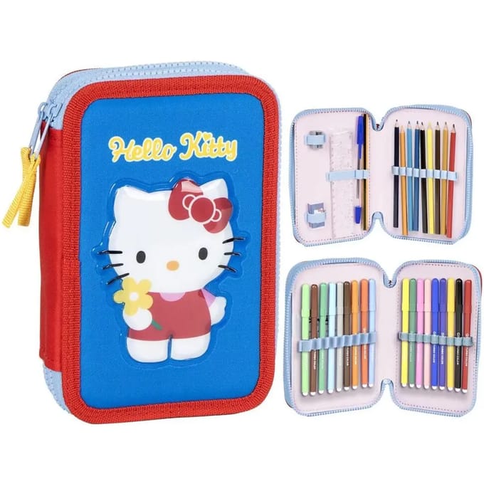 Dubbele etui voor meisjes Cerda Hello Kitty
