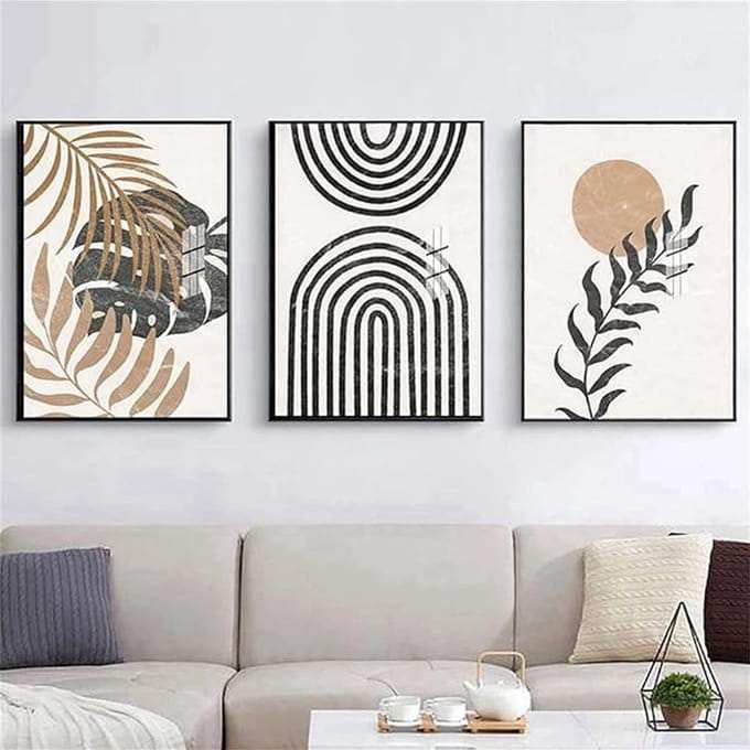 CE Serie - Canvas Kunst - 50x70 cm - Abstracte Plantenprint