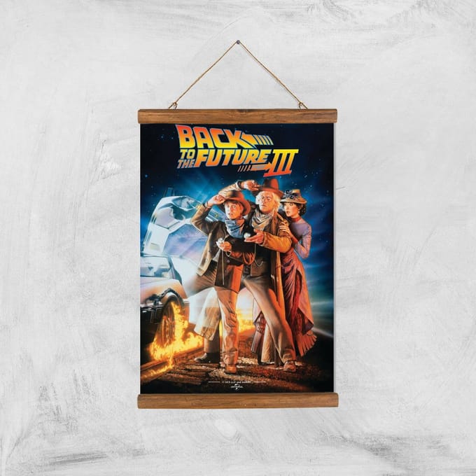 Back To The Future Part 3 Giclee Art Print - A3 - Wooden Hanger