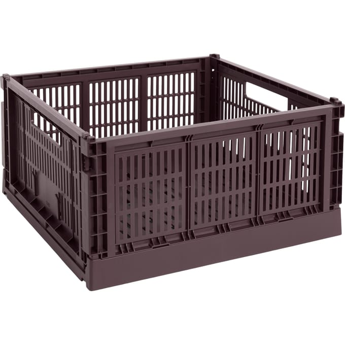 HAY Kleur Krat Mand Groot Vierkant - HAYCrateBordeaux