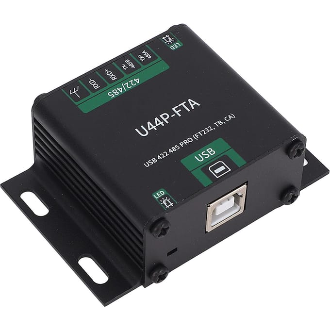 USB naar 422 485 Converter Aluminiumlegering Industriële Kwaliteit Geïsoleerde Converter met LED Indicator black