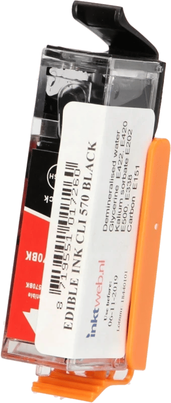 FLWR Eetbaar PGI-570BK zwart (Eetbare inkt)
