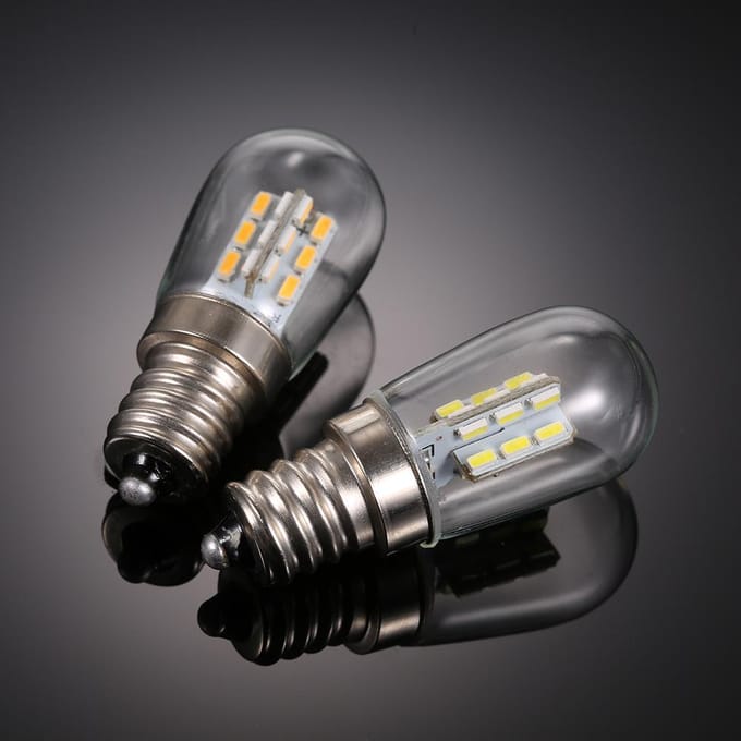AC110V/220V LED Mini Koelkastlamp Koelkastlamp E12 Lampvoet Fittinghouder SMD3014 AC110V