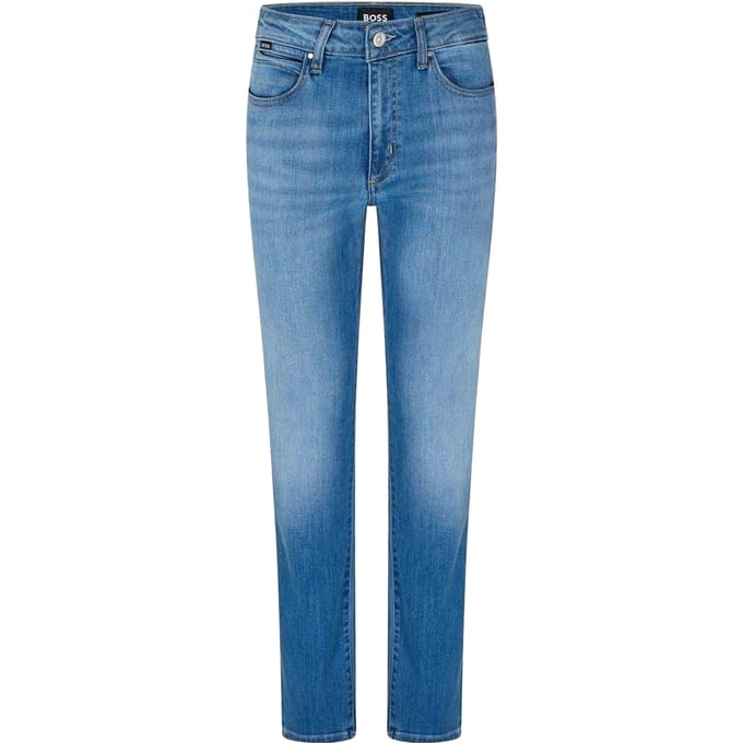 Boss Heren Denim Hoge Slanke Jeans (Blauw)