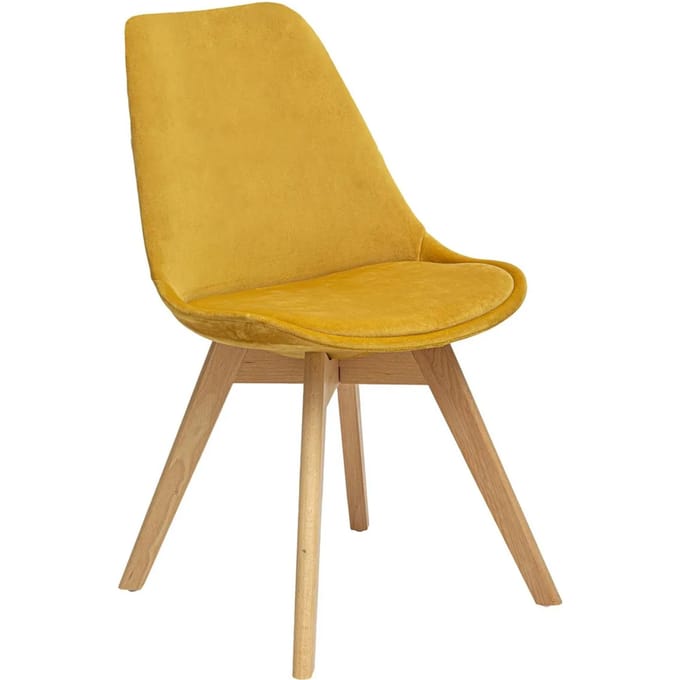 Eazy Living Velvet Eetkamerstoel Berenice Geel