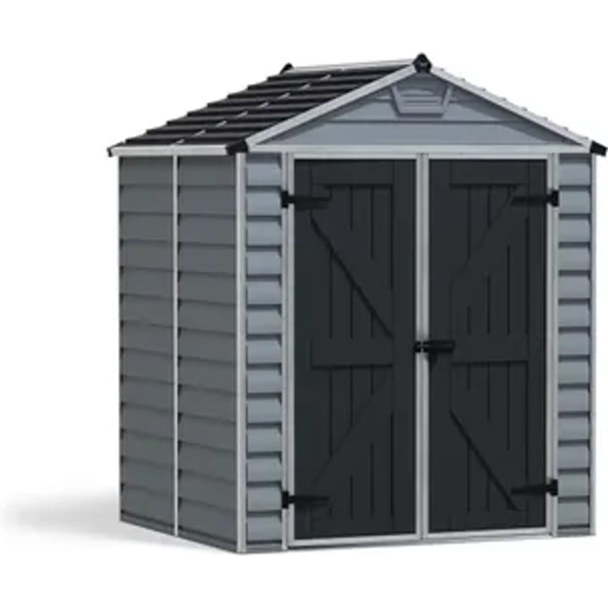 Canopia Metalen Tuinhuis Skylight - Grijs - 154x185cm - Enkele Deur - Met Vloer