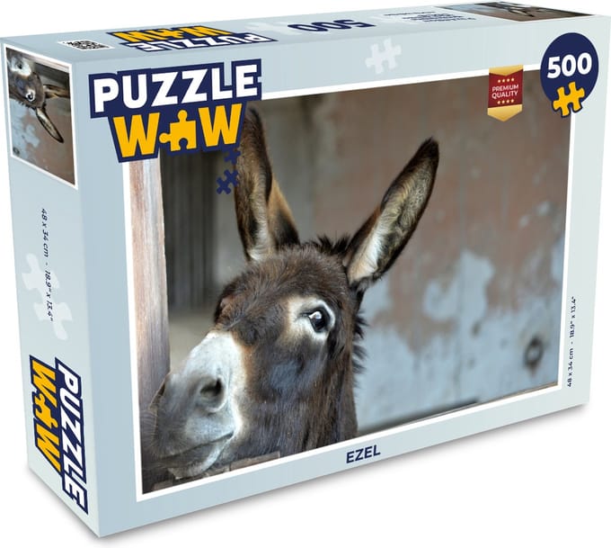Puzzel ezel - Legpuzzel - Puzzel 500 stukjes