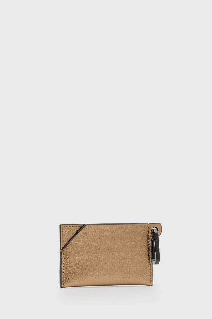 AllSaints Hex Cardholder Warm Brass Taglia: OS | Pochette Outlet | Donna