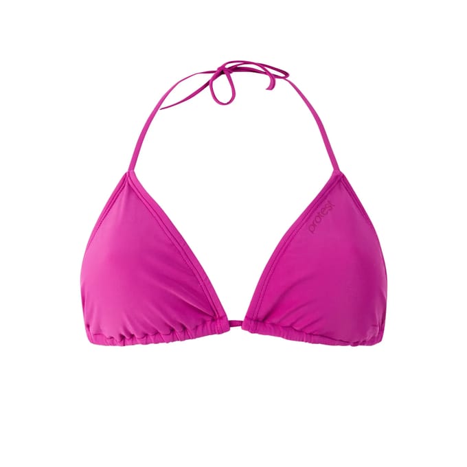 Protest MIXAlus - Triangel bikini top Dames - Koordsluiting - Uitneembare vulling - Normale pasvorm - Zwart