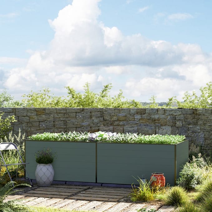 297 x 150 x 77 cm Moestuinbak Kingsize Daniela, Antraciet