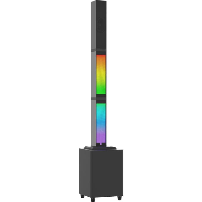 BT Draadloze Speaker met Subwoofer RGB Sfeerverlichting Karaoke Machine met Microfooningang Huis EU