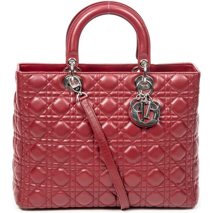 Large Lady Dior Zip  Schoudertas