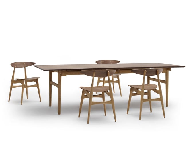 Carl Hansen & Søn - CH327 Tafel - eiken/ walnoot geolied - 248 x 95 cm - bruin