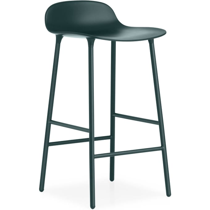Normann Copenhagen - Form barkruk met metalen frame - groen - 65 cm