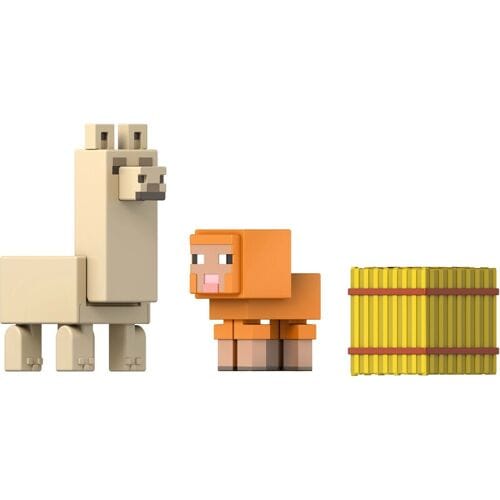 Minecraft Biome Bouw Baby Dierenset Actiefiguren - Lama & Schaap, JCN33
