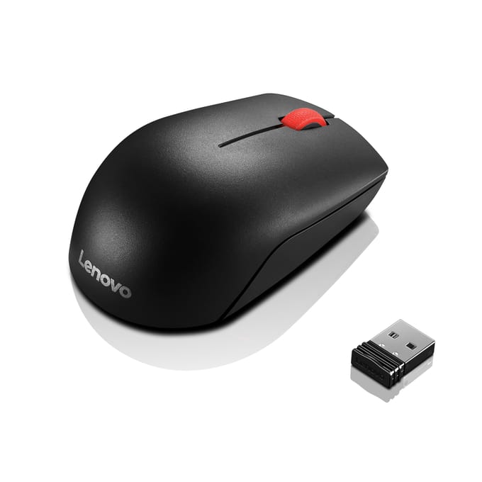 Lenovo Essential Compact - Muis - 2.4 GHz - Zwart - Muis - 3 knoppen - Zwart