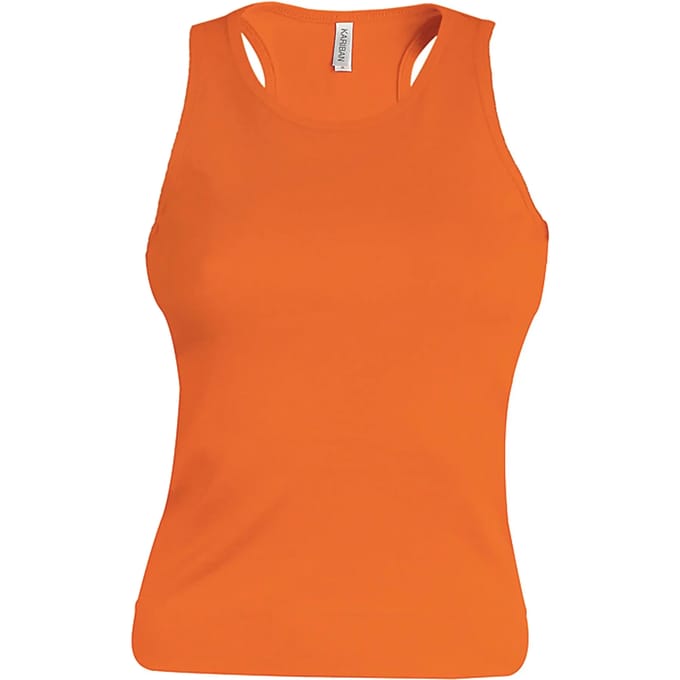 Tank Top Dames M Kariban Mouwloos Deep Orange 100% Katoen