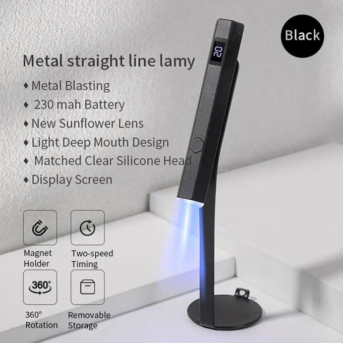 Mini Handheld UV Led-lamp voor nagels Draagbare oplaadbare nageldroger voor het uitharden van gellak met display-manicuremachine
