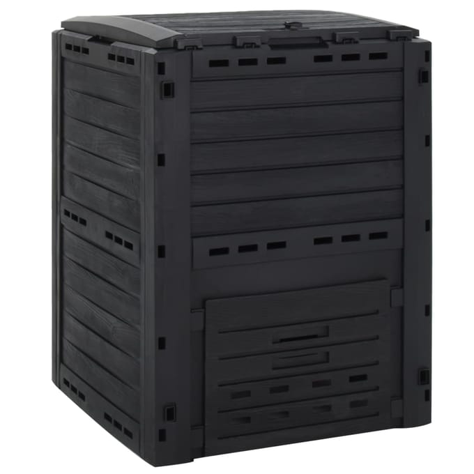 vidaXL - Compostbak - 280 - L - polypropeen - zwart