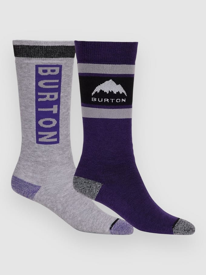 Burton Weekend Midweight Sokken 2 Paren Grijs,Paars EU 30-32 Meisje
