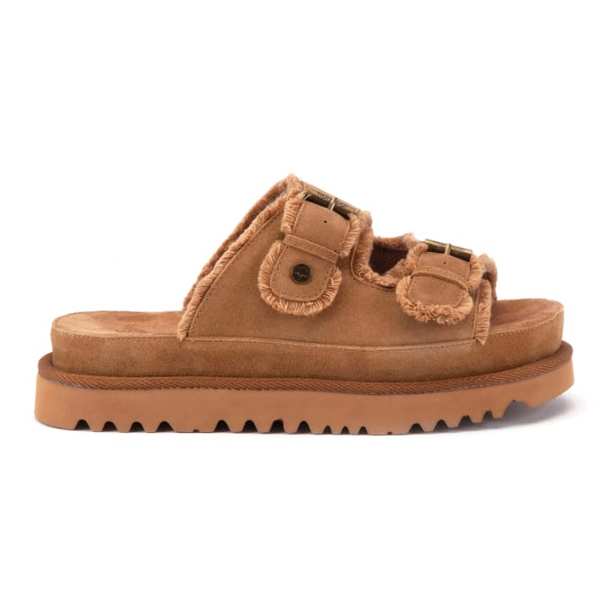 Warmbat Dysart Suede Dames Sandalen - Cognac