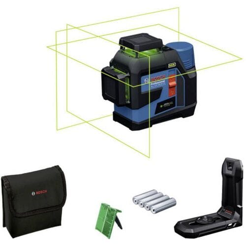 Bosch Professional GLL 12V-100-33 CG Kruislijnlaser groen 3x360° 12V Basic Body met adapter - 0601065400