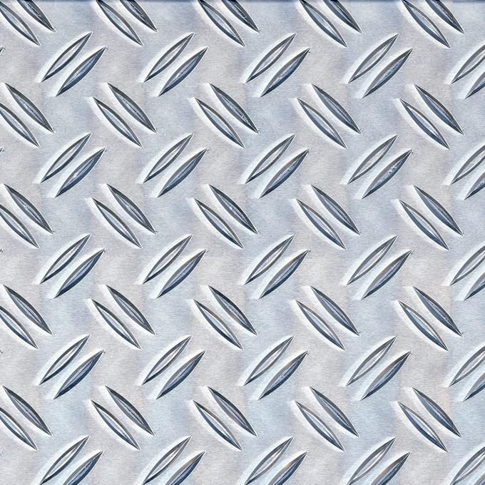 Aluminium Structuurplaat met Ribbel Reliëf 300x1000mm Dikte 2.5mm Naturel