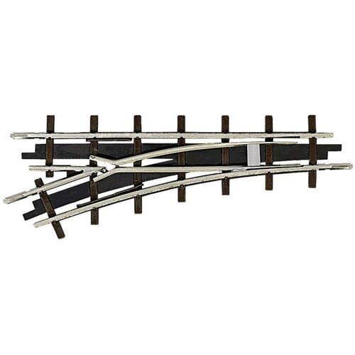 Busch H0f veldbaan rails 12341 Wissel, Links 66.6 mm 1 stuk(s)