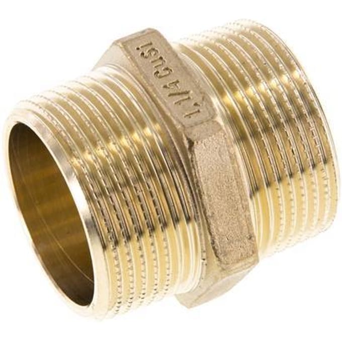 R 1 1/4'' Messing Borstnippel 16 Bar - FL2S-M-B-114R