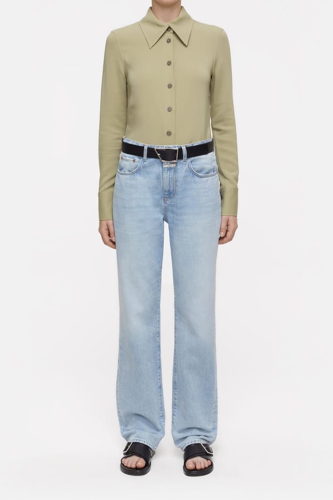 Closed Slim Blouse Sage Tea Taglia: S | Maglie a manica lunga Outlet | Donna | Verde