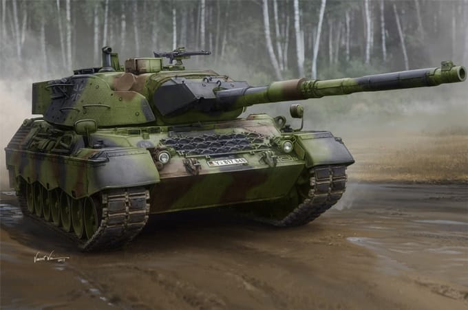 HobbyBoss Modelbouwpakket Militaire voertuigen - 84501 Leopard 1A5 MBT Tank Plastic - 1:35 - Modelbouw