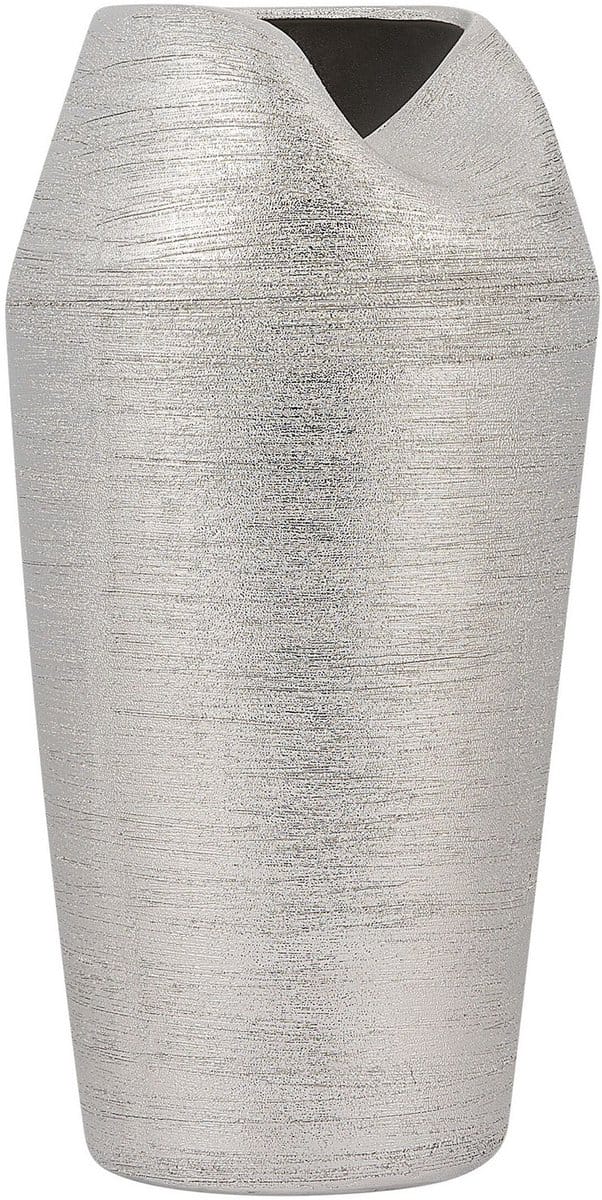 APAMEA - Decoratieve vaas - Zilver - Keramiek
