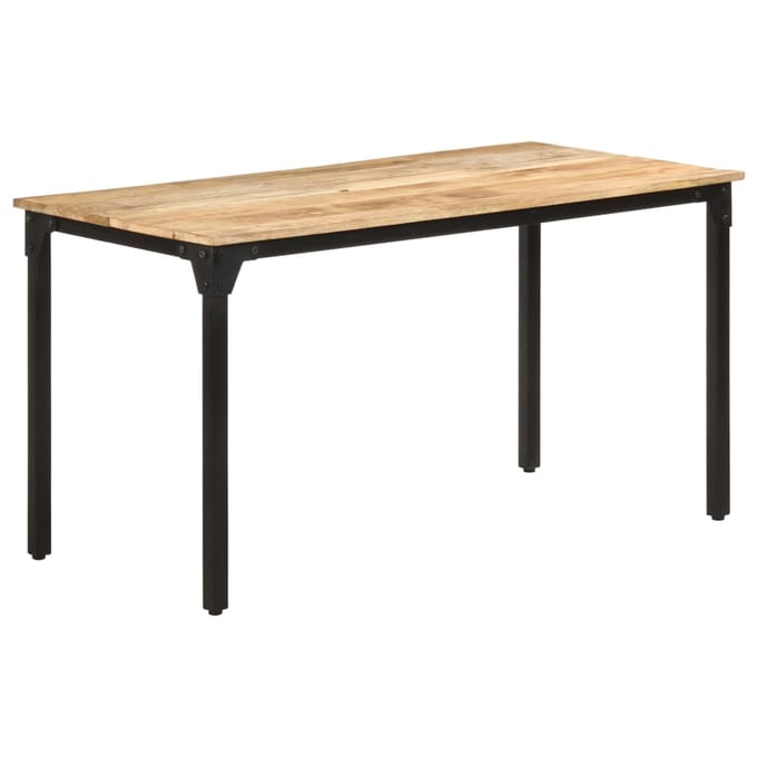 vidaXL - Eettafel - 140x70x76 - cm - ruw - mangohout